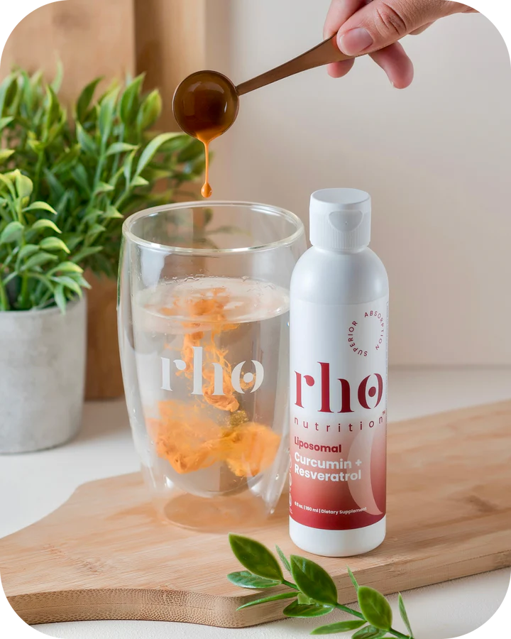 Rho Nutrition Liposomal Curcumin + Resveratrol (1 Pack) – Ultra High Absorption Liquid Curcumin Supplement – Promotes Joint Comfort, Mobility, Cellular Health and Overall Well-Being